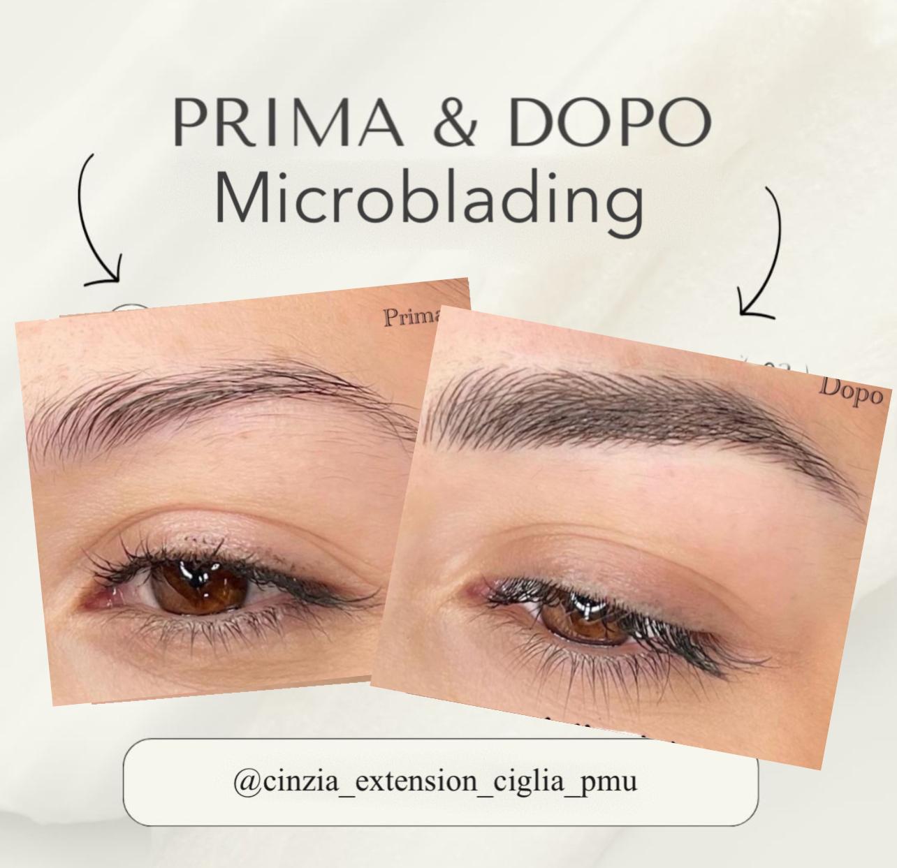 Microblading sopracciglia pelo per pelo effetto naturale